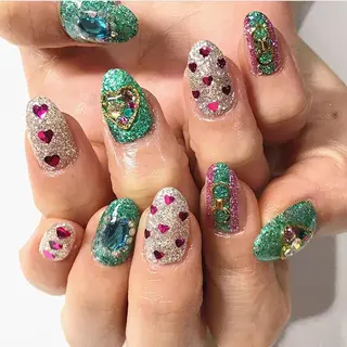 ネイル 渋谷/チップ長さ出し 👑アプレgel-xのネイルデザイン