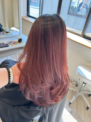 セミロング カラー ヘアアレンジ 佐々木 まゆかのヘアスタイル
