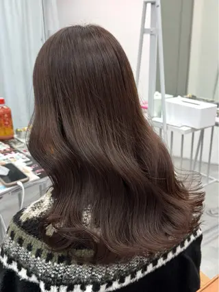 セミロング カラー ヘアアレンジ ブリーチなしカラー /新百合ヶ丘/安形翔のヘアスタイル
