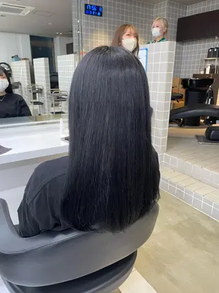 ミディアム カラー パーマ ヘアアレンジ メンズ キッズ ネイル マツエク・マツパ アイブロウ 🦋縮毛/韓国レイヤ ー/透明感カラー🦋のヘアスタイル