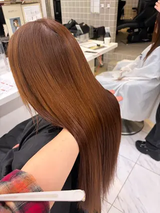 ロング カラー 🥨縮毛矯正/髪質改 善/透明感カラー🥨のヘアスタイル