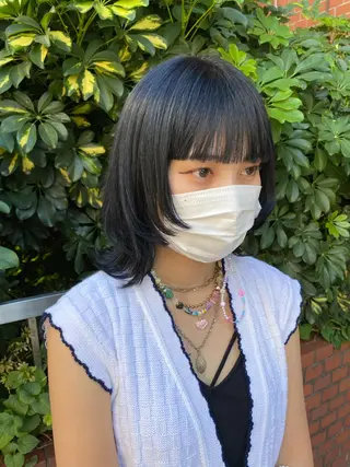 ミディアム カラー 艶髪サラサラカラー 🌈前原健吾のヘアスタイル