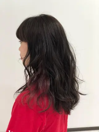 セミロング カラー 渡邉 ケイジのヘアスタイル