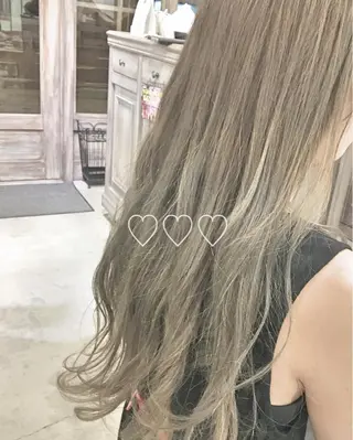 ロング カラー ハイトーンカラー♡ yuのヘアスタイル