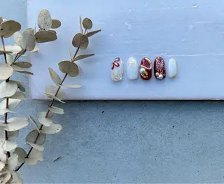 ショート カラー パーマ ネイル マツエク・マツパ Adore nailのネイルデザイン