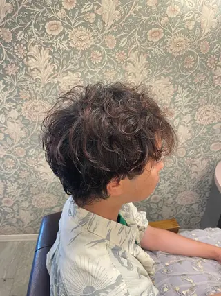 パーマ メンズ hair make echo滿木あい花のヘアスタイル