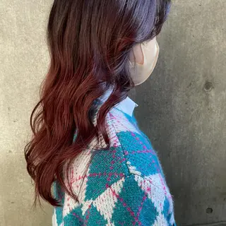 セミロング カラー もりたみかこ 美容師お休み中のヘアスタイル