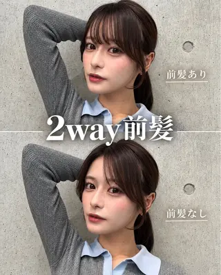 セミロング カラー ヘアアレンジ 🌫️大人韓国ヘア 🌫️naoyaのヘアスタイル