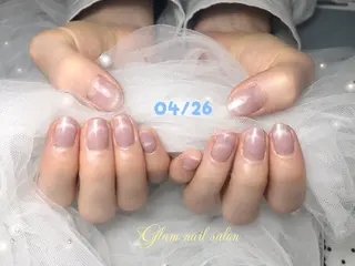 ネイル 🫧えび シンプルデザイン🫧のネイルデザイン