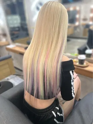 セミロング カラー 🫧あ お🫧 心斎橋のヘアスタイル