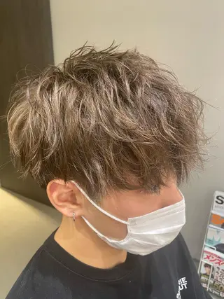 ショート カラー メンズ 梅田茶屋町メンズ 専門美容師 山元一平のヘアスタイル