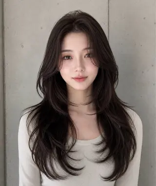 セミロング カラー ヘアアレンジ 🌫️大人韓国ヘア 🌫️naoyaのヘアスタイル