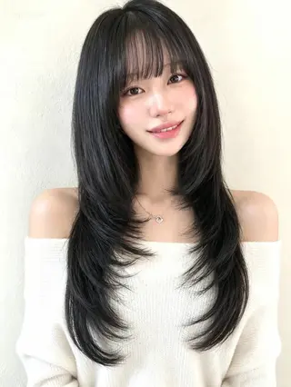 ロング 神戸/karina /レイヤー/顔まわりのヘアスタイル