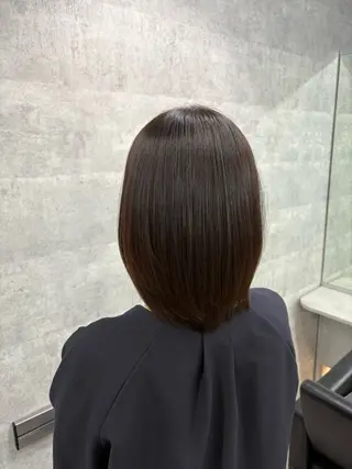 ミディアム 髪質改善ストレート/ 透明感カラー🥣🤍のヘアスタイル