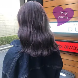 ミディアム ✨色持ちの良い艶 カラー✨蟹江真世のヘアスタイル