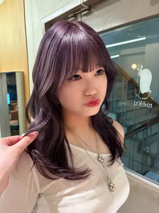 カラー Hana🤍 韓国うる艶ヘアのヘアスタイル