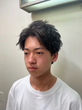 ショート パーマ メンズ 本場韓国ヘア/韓国風 メンズヘア　須田龍世のヘアスタイル