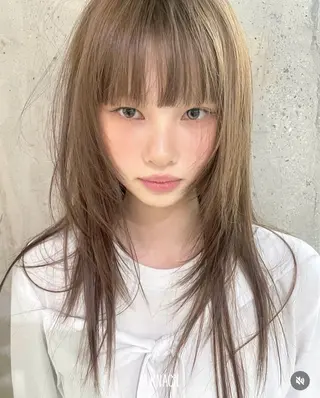 ロング カラー レイヤー/柔色 カラー/SAkiのヘアスタイル