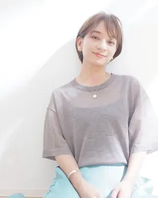 ショート カラー 🍀似合わせcut/ 艶カラー/やの🪽のヘアスタイル