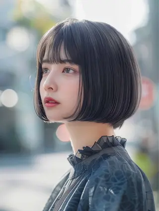 ミディアム カラー 笠谷 正之のヘアスタイル