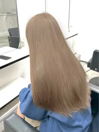 ロング カラー 透明カラー✨ ブラウンカラーひなたのヘアスタイル