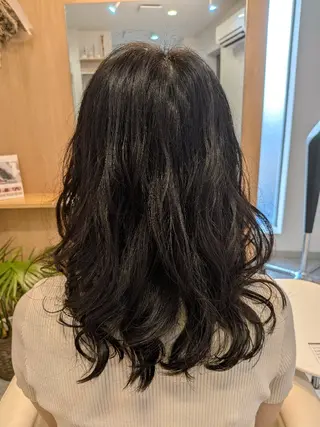 ロング パーマ 長谷川 誠志のヘアスタイル