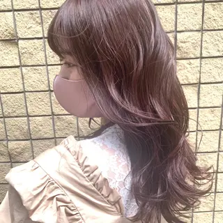 セミロング 🤎小顔レイヤー /ベージュ🤎友香のヘアスタイル