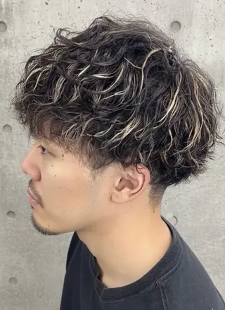 ショート カラー パーマ メンズ メンズのモテヘア☁️ はまなか✂︎COLOのヘアスタイル