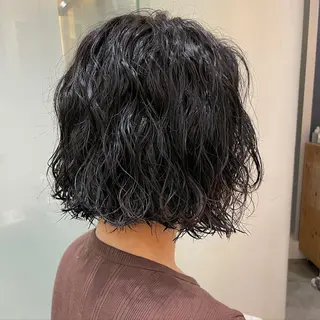 ミディアム パーマ パーマ美容師🌈中村 絢美のヘアスタイル