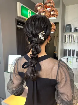 セミロング ヘアアレンジ jill by gisel＿のヘアスタイル