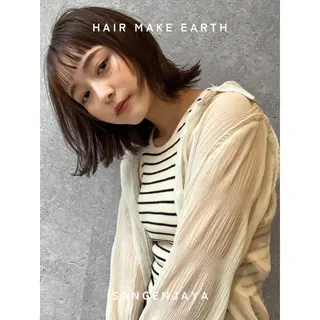 ミディアム hair make earth 🌀のヘアスタイル