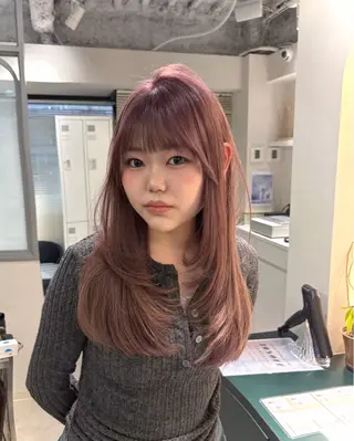 ロング カラー 盛れる艶カラー× レイヤーカット/咲来のヘアスタイル