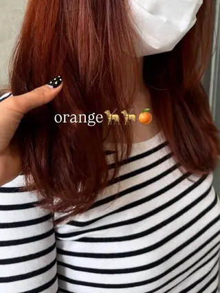 ロング 酸性ストレート /暖色カラー/ユイカのヘアスタイル