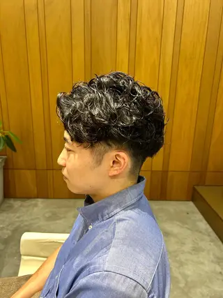 ショート パーマ メンズ 佐藤 悠生 メンズパーマ.カットのヘアスタイル