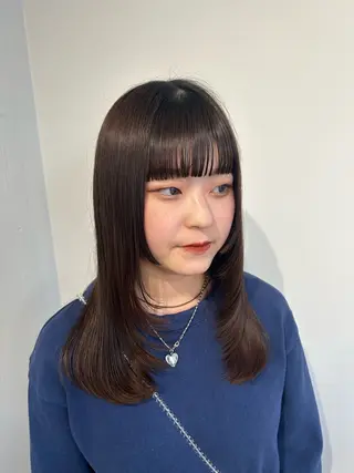 ロング 韓国風レイヤー/新潟 /小新/愛咲🎀のヘアスタイル