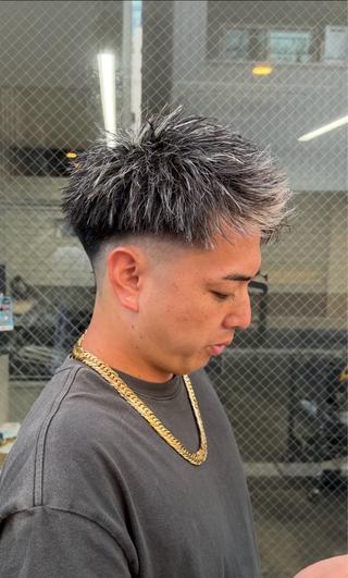 ショート カラー パーマ メンズ 角田 凌のヘアスタイル