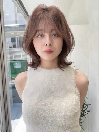ミディアム カラー ヘアアレンジ 🫧透明感カラー/ Wカラー🫧namiのヘアスタイル