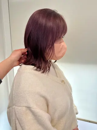 ミディアム カラー ブリーチカラー🫧 森　凪沙のヘアスタイル