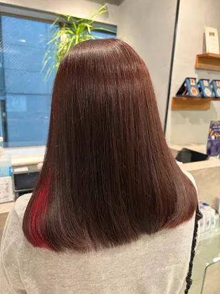 ミディアム カラー ブリーチ✨/似合わせ カラー🎀/Yuzuのヘアスタイル