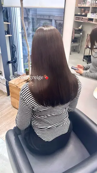 ロング カラー カノン/透明感カラー /酸性ストレートのヘアスタイル
