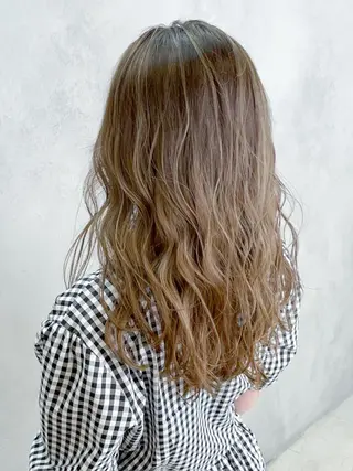 セミロング カラー パーマ ヘアアレンジ ITbyALBUM 中野店のヘアスタイル