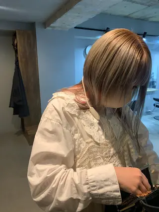 ロング カラー ボブパーマコテ巻き風 パーマNo1深江秀平のヘアスタイル