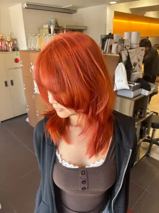 ミディアム カラー 塩谷黎✨イルミナ カラーメンズパーマ✨のヘアスタイル