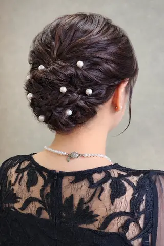 ミディアム ヘアアレンジ 柏 康孝のヘアスタイル