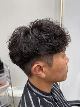 ショート パーマ メンズ fifth天神 パーマ特化/石橋航海のヘアスタイル