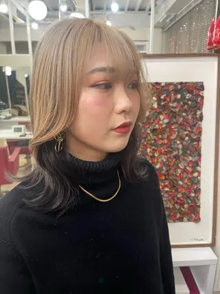 ミディアム SEAM アキホのヘアスタイル