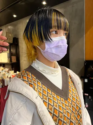 ショート カラー 圧倒的デザイン力 店長🎨RENAのヘアスタイル