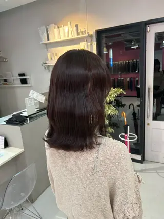 セミロング カラー 弓矢 叶のヘアスタイル