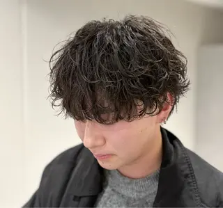ショート パーマ メンズ 【メンズ特化】 池田大成✂︎のヘアスタイル