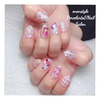 ミディアム ネイル 🐾enen style 🐾のネイルデザイン